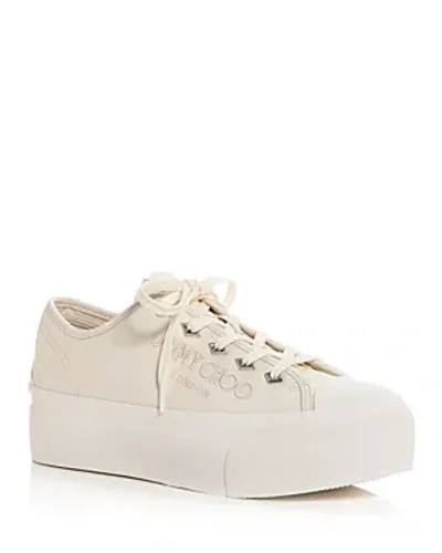 Jimmy Choo Women's Palma Low Top Platform Sneakers In Latte