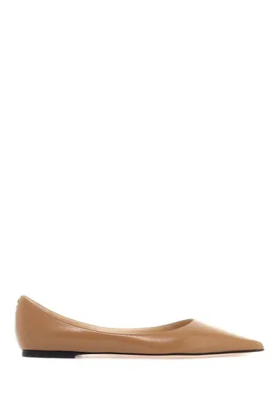 Jimmy Choo Women's Smooth Leather Love Ballerina Flats In Cream