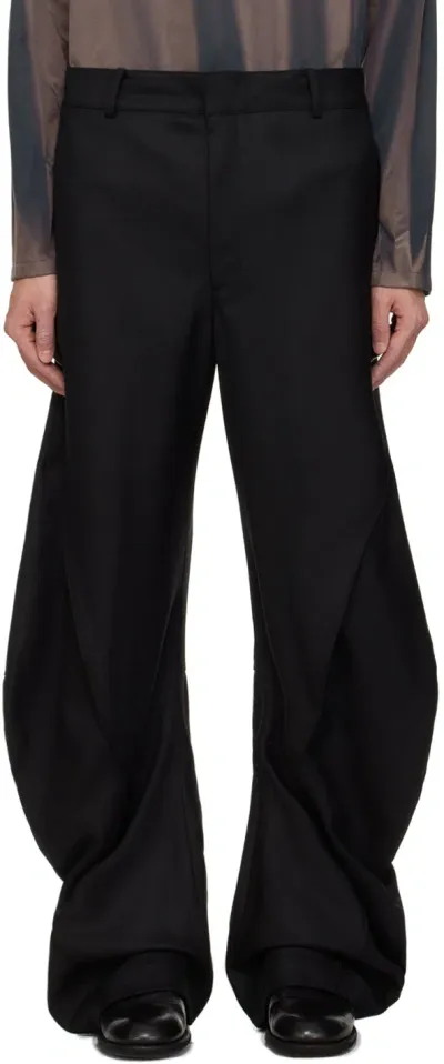 Jiyongkim Black Twisted Trousers