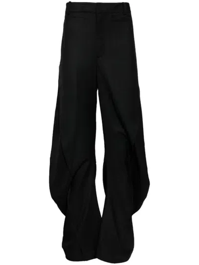 Jiyongkim Curved Wide Trousers In Black