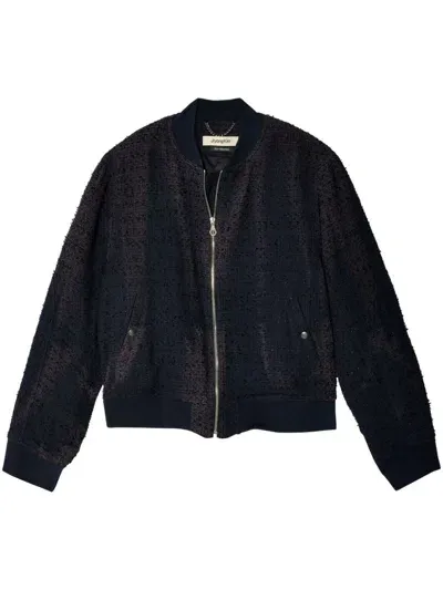 Jiyongkim Sun-bleached Effect Bomber Jacket In Brown