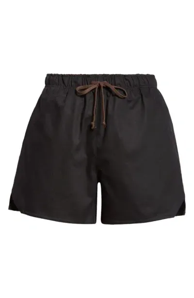 Jkeefer Rollins Cotton Twill Running Shorts In Black