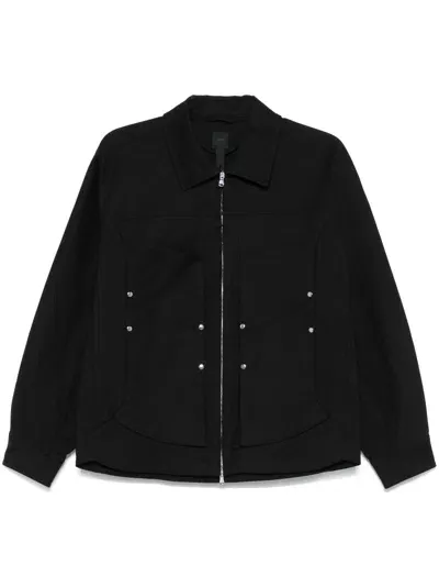 J.lal Dais Shirt Jacket In Blk0031 - Shungite Black