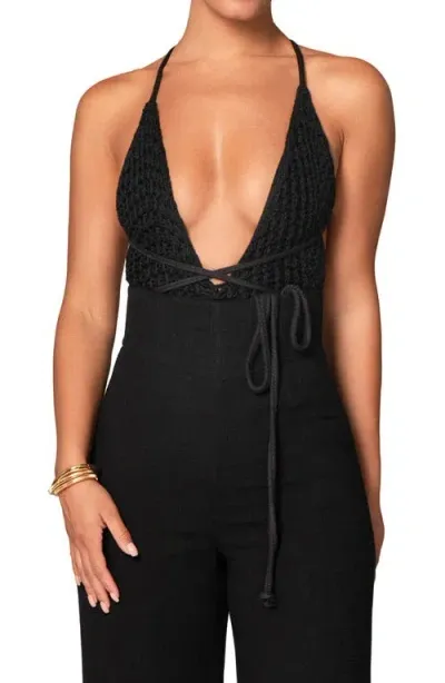 Jluxlabel Kenna Knit Bodysuit In Black