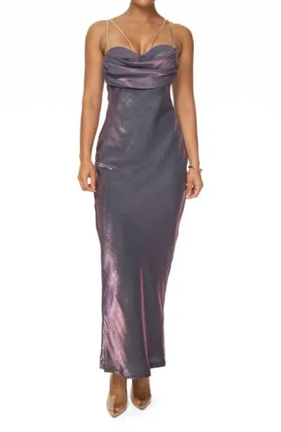 Jluxlabel Visions Of You Sleeveless Maxi Dress In Purple