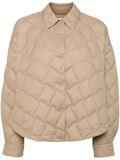 Jnby A-line Short Down Jacket In Brown