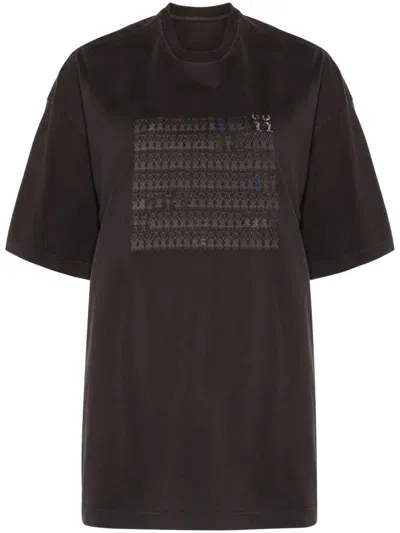 Jnby Beadwork Printed T-shirt In Brown