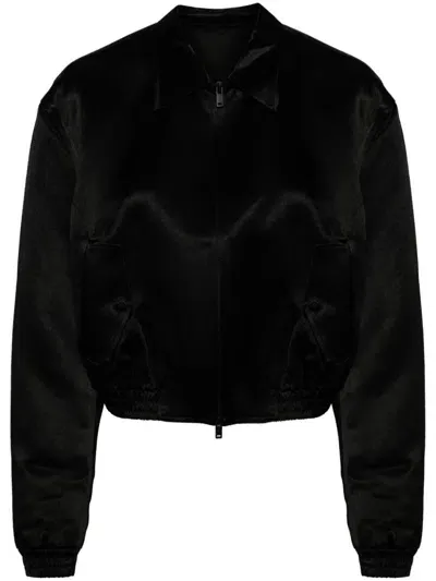 Jnby Classic Collar Bomber Jacket In Black