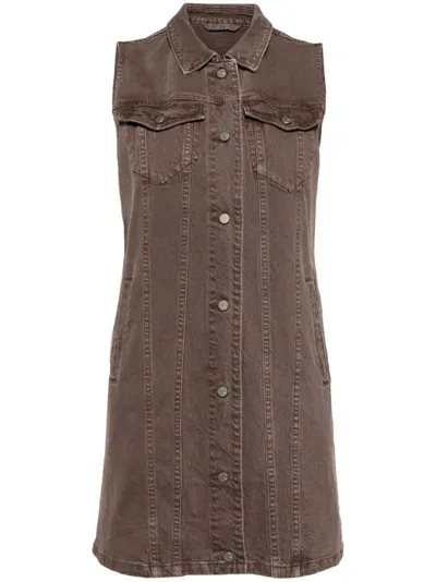 Jnby Cotton Mini Dress In Neutrals