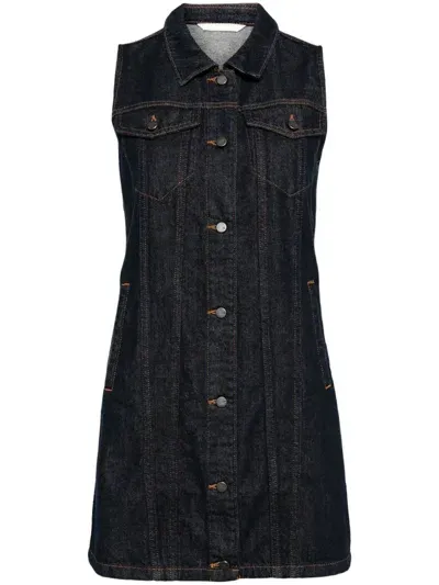 Jnby Denim Mini Dress In Blue