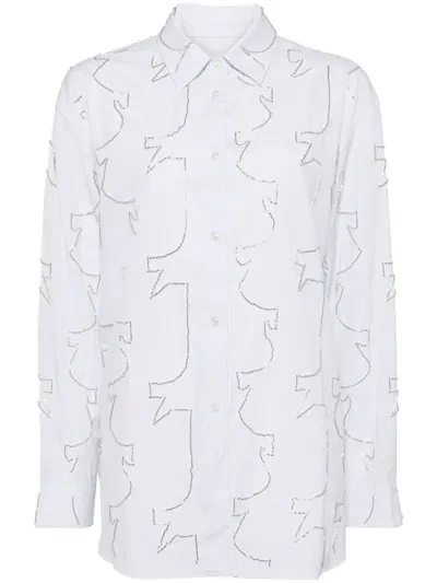 Jnby Geometric-print Shirt In White