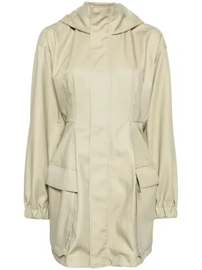 Jnby Hooded Parka Coat In Neutrals