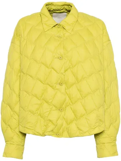 Jnby Long-sleeved Down Jacket In Yellow