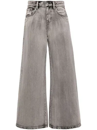 Jnby Rhinestone-embellished Cotton Jeans In Grey