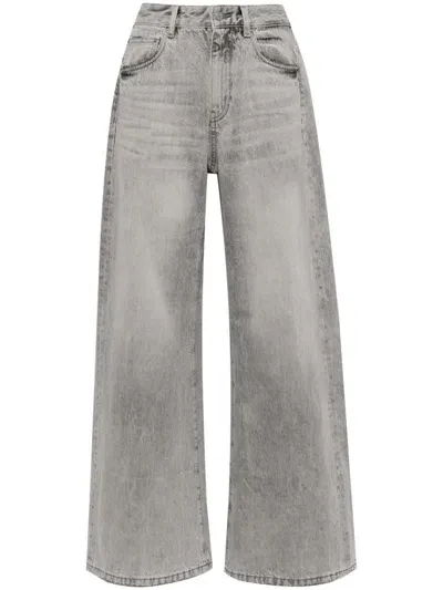 Jnby Loose Wide-leg Jeans In Grey