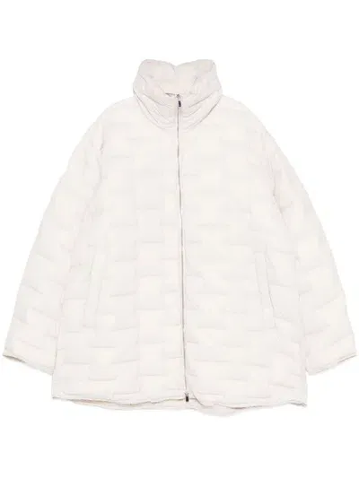 Jnby Mid-length Down Coat In Neutrals