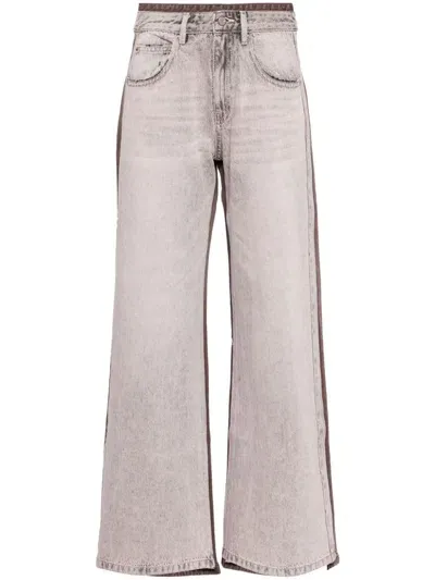 Jnby Retro Wide Leg Jeans In Neutrals