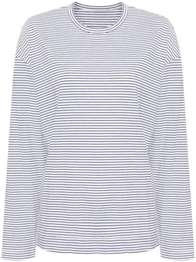 Jnby Striped Long-sleeved T-shirt In White