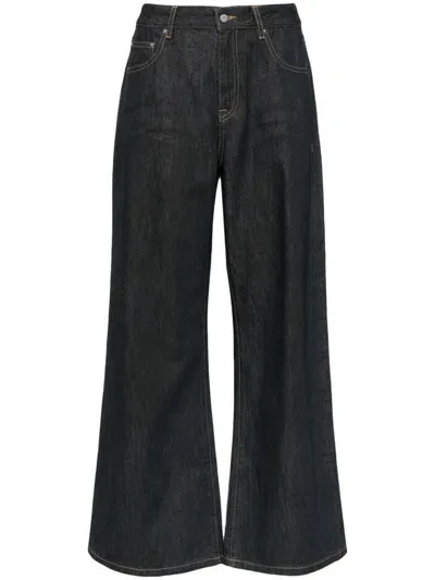 Jnby Wide-leg Cotton Jeans In Blue