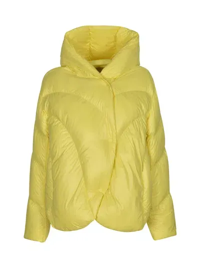 Jnby Wrap Quilted Jacket In Yellow