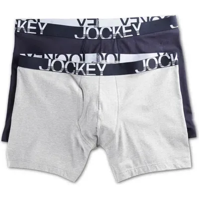 Jockey 2-pk Activestretch Boxer Briefs In Navy/grey