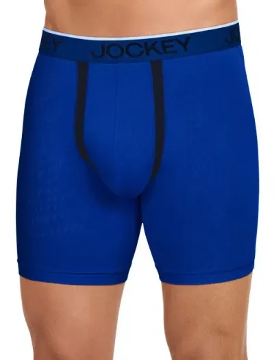 Jockey 2-pk Chafe-proof Micro Boxer Briefs In Black/bluejay