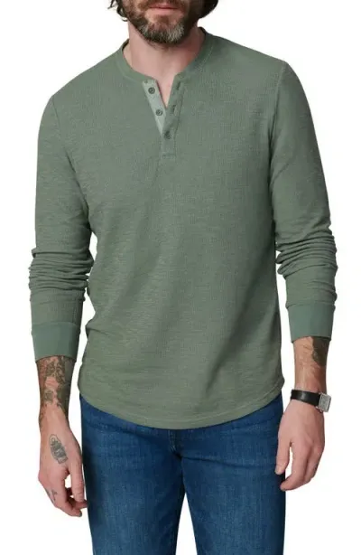 Joe's Double Face Thermal Henley Shirt In Agave