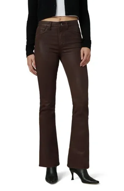 Joe's The Hi Honey Coated Bootcut Jeans In Espresso