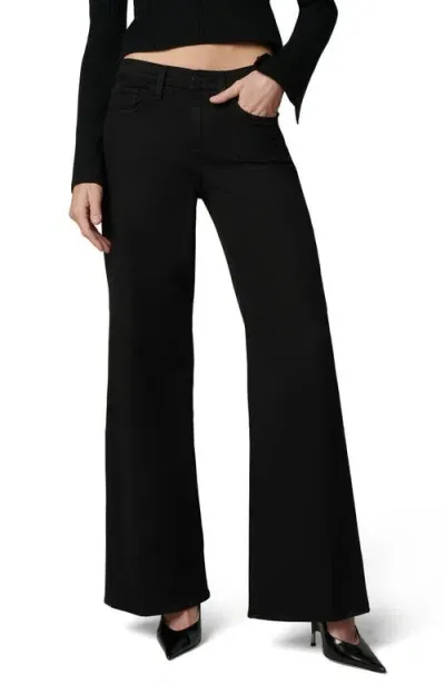 Joe's The Lou Lou Low Rise Wide Leg Jeans In Black