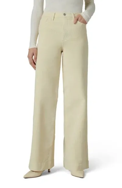 Joe's The Mia High Waist Wide Leg Corduroy Jeans In Creme Brulee