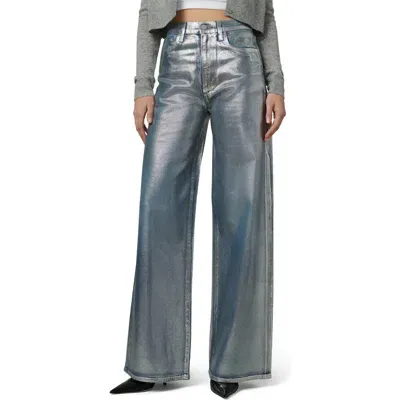 Joe's The Mia Metallic High Waist Wide Leg Jeans In Party Indigo