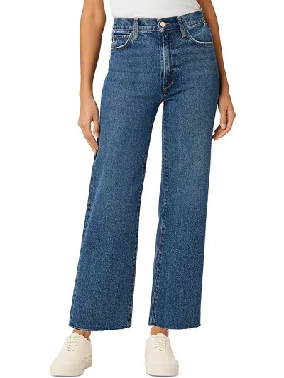 Joe's The Blake Womens Released Hem Denim Wide Leg Jeans In Blue