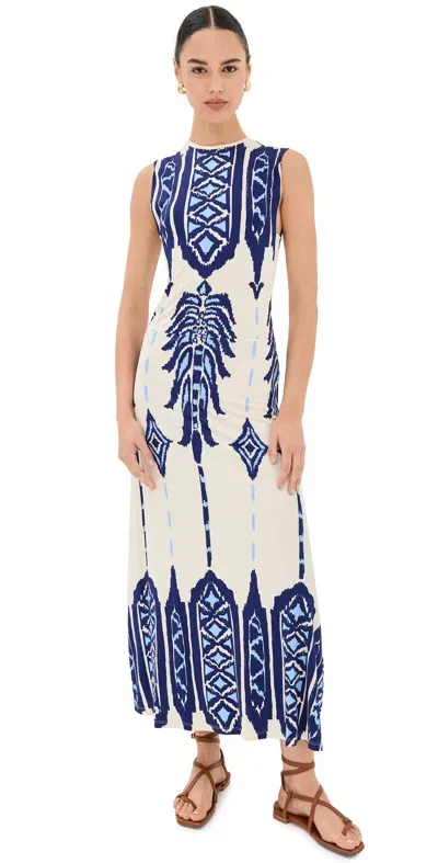 Johanna Ortiz Cardinal Direction Printed Maxi Dress In Ivory