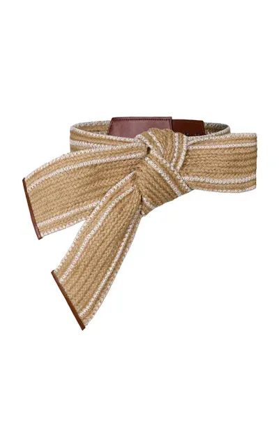 Johanna Ortiz Wind Whisper Tie-front Belt In Neutral