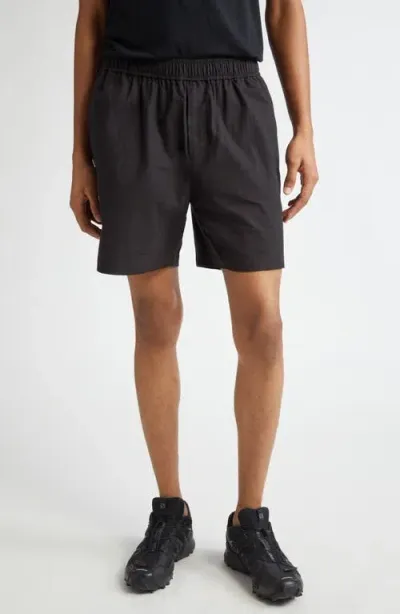 John Elliott Kennedy Cotton Drawstring Shorts In Black