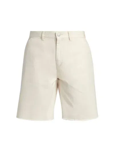 John Elliott Men's Cut-off Cotton Work Shorts In Natural