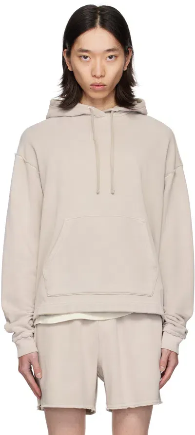 John Elliott Taupe Skeptic Hoodie In Dusty Shroom