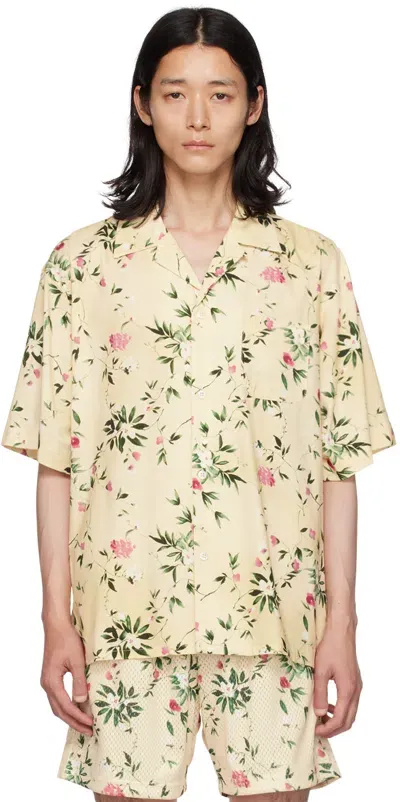 John Elliott Yellow Floral Shirt In Mizuki