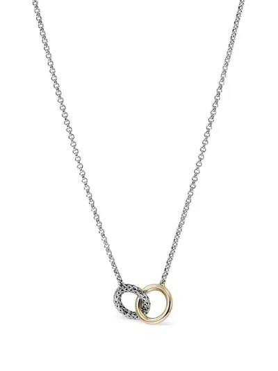 John Hardy 14kt Gold Jh Essential Linked Necklace In Sterling Silver