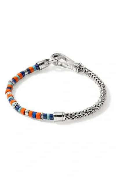 John Hardy Heishi Beaded Bracelet In Silver