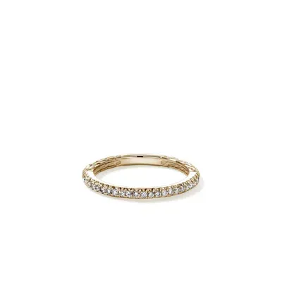 John Hardy 14kt Yellow Gold Jh Essential Diamond Band Ring