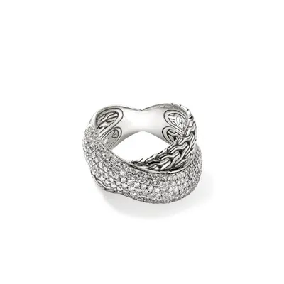 John Hardy Sterling Silver Jh Essentials Diamond Crossover Ring, 1.77 Ct. T. W.