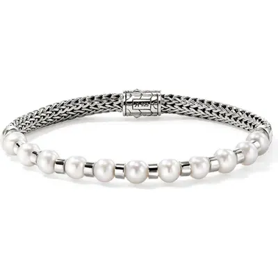 John Hardy Jh Essential Pearl Bracelet In Silver