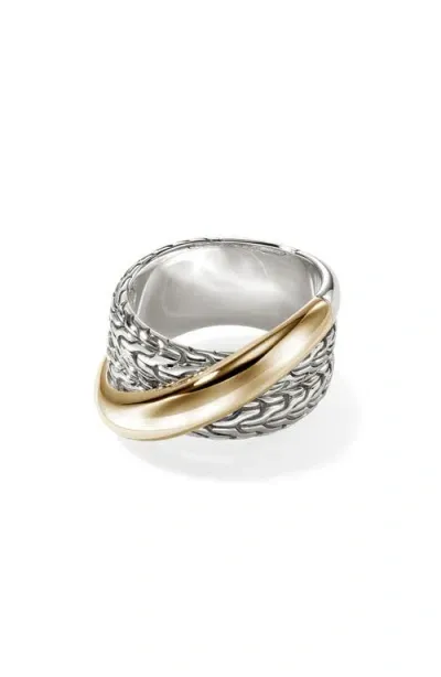 John Hardy Jh Essential Crossover Ring In Sterling Silver