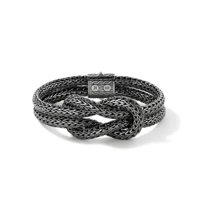 John Hardy Love Knot Bracelet, Dark Silver, 6.5mm