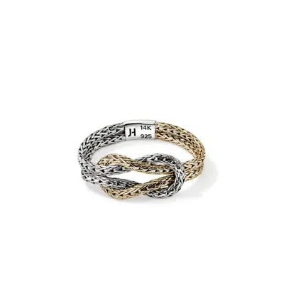 John Hardy 14k Yellow Gold & Sterling Silver Love Knot Ring