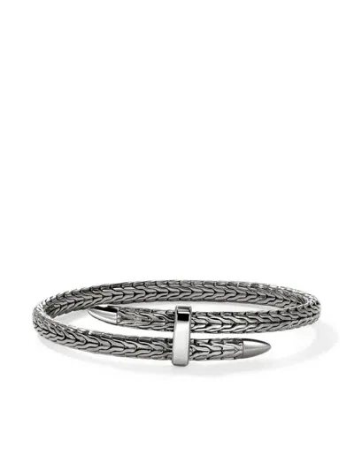 John Hardy Spear Flex Cuff Diamond Bracelet In Silver