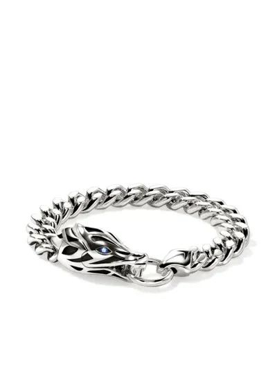 John Hardy Sterling Silver Naga Sapphire Bracelet In Silber