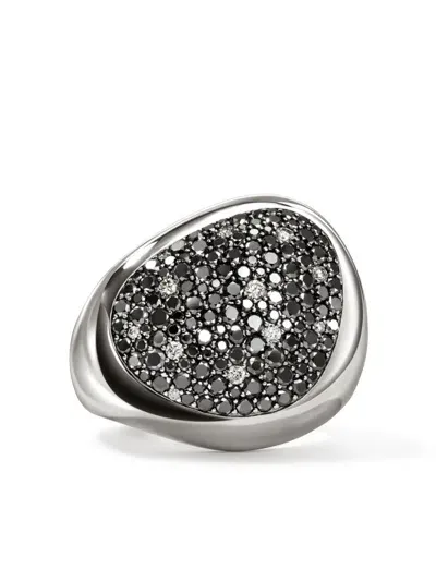 John Hardy Sterling Silver Pebble Diamond Ring