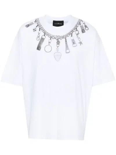 John Richmond Chain Link-print T-shirt In Black